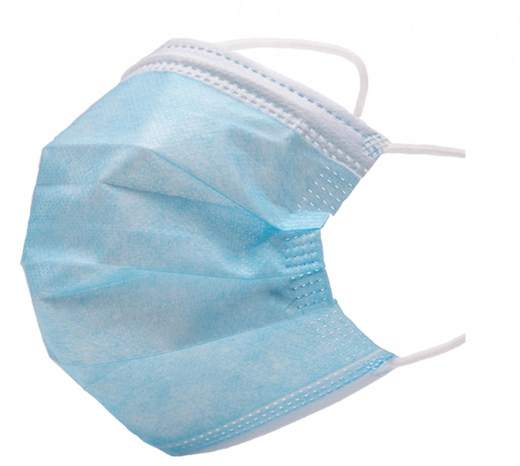 Mascarilla infantil de color azul