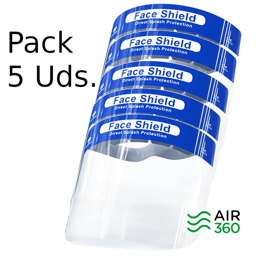 Pack de 5 unidades de pantalla de protección facial