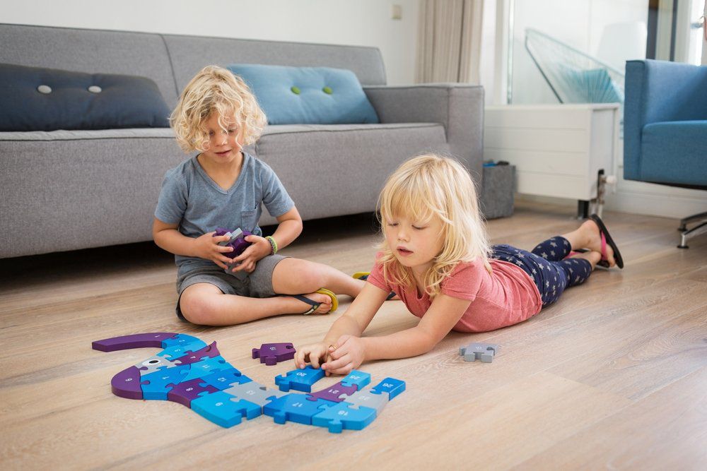 Puzzle elefante - vista casa