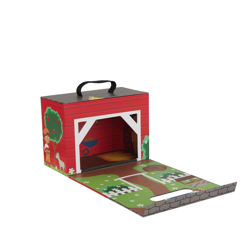 Set de Granja Plegable y Portatil Kidkraft 63386 - caja abierta