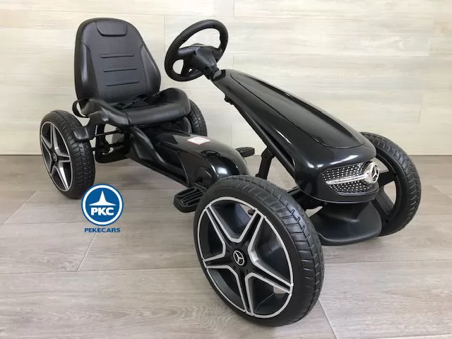 Kart a pedales Mercedes Negro para niños