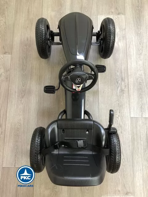 Kart a pedales Mercedes Negro vista aérea