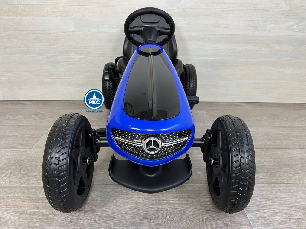 Kart a pedales Mercedes Azul frontal