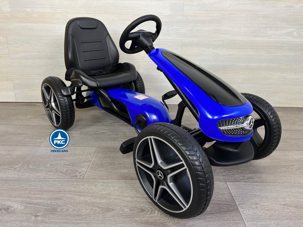 Kart a pedales Mercedes Azul para niños