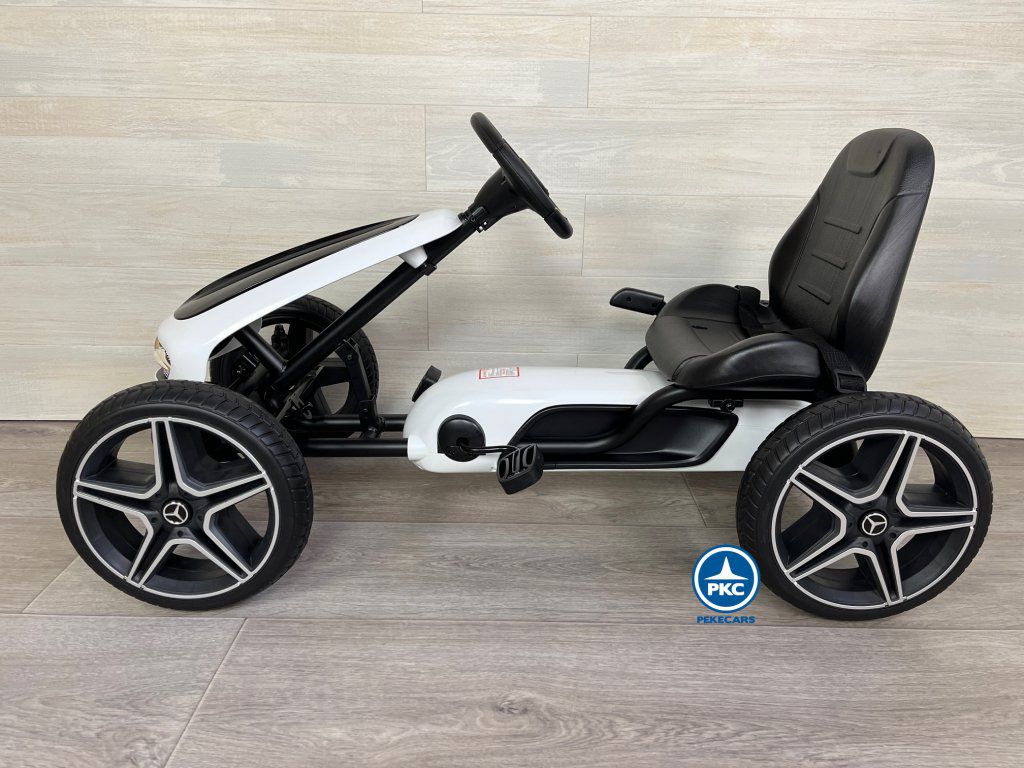 Kart a pedales Mercedes Blanco lateral