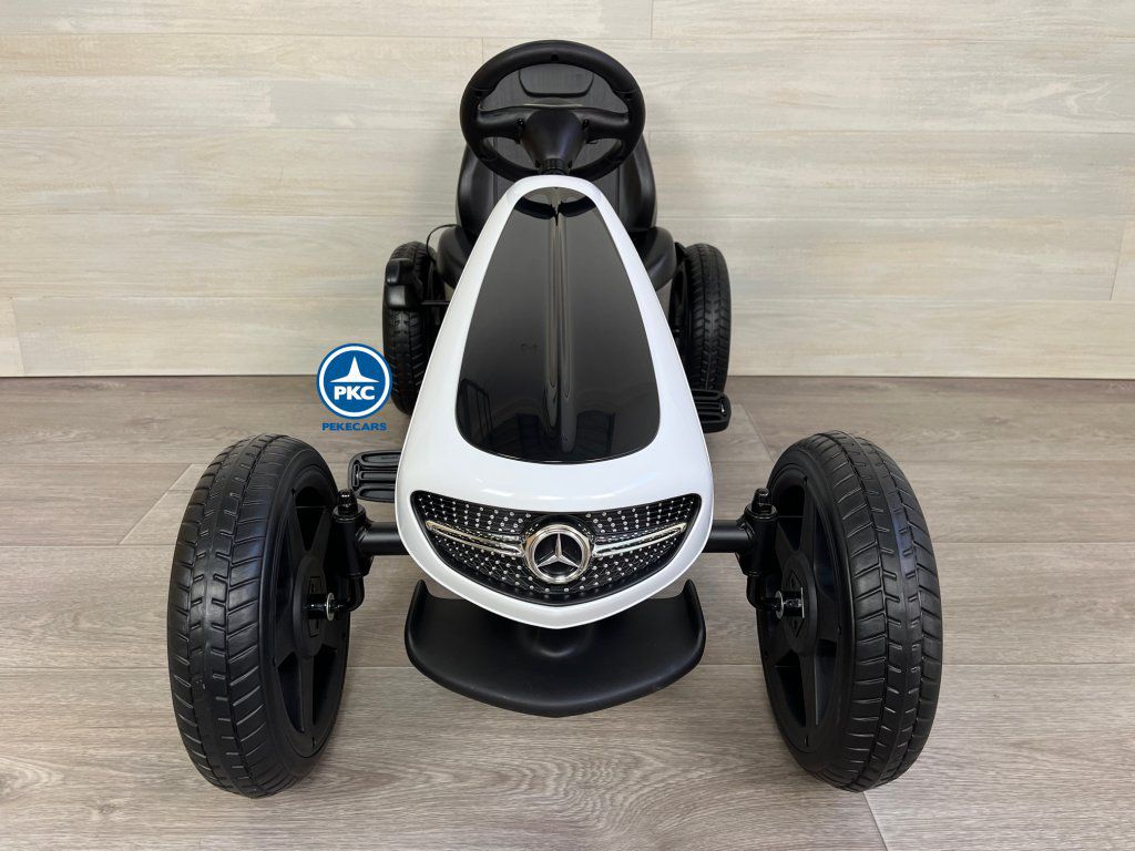 Kart a pedales Mercedes Blanco frontal