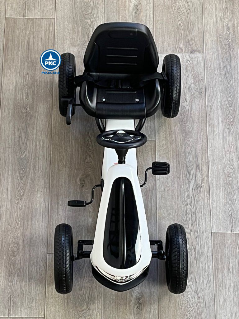 Kart a pedales Mercedes Blanco vista aérea