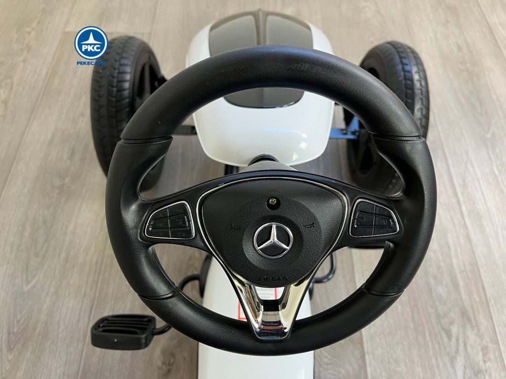 Kart a pedales Mercedes Blanco volante