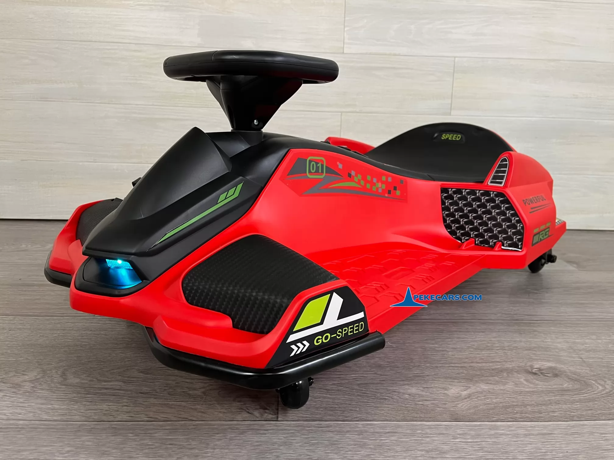 Drift Kart de derrapes GO-SPEED 24V rojo lado derecho