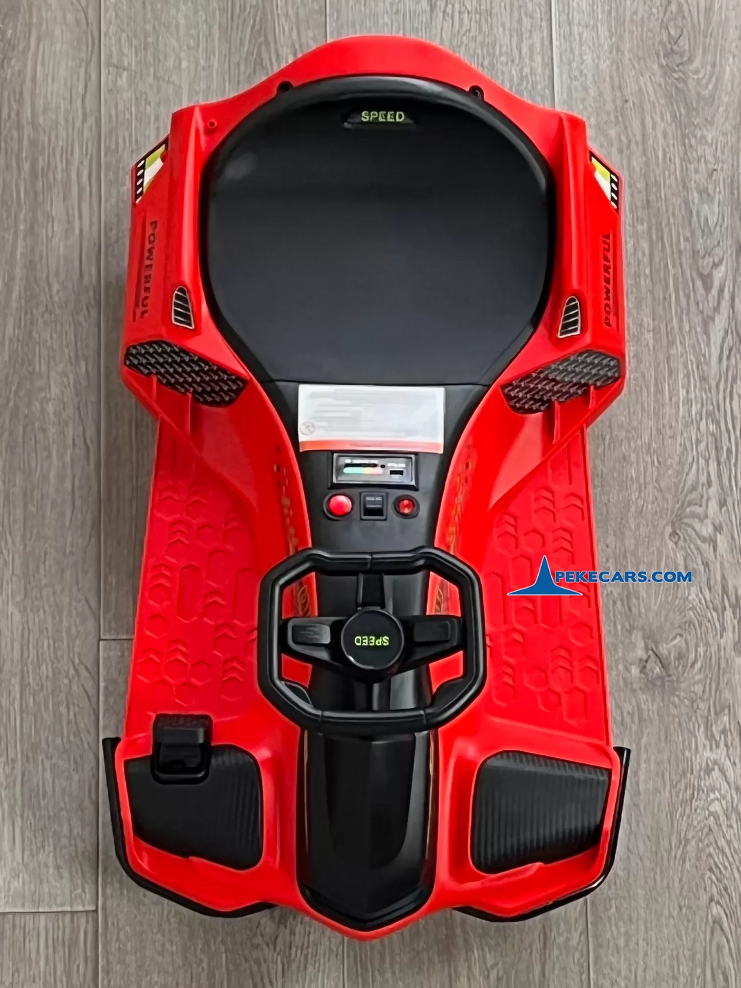 Drift Kart de derrapes GO-SPEED 24V rojo vista arriba