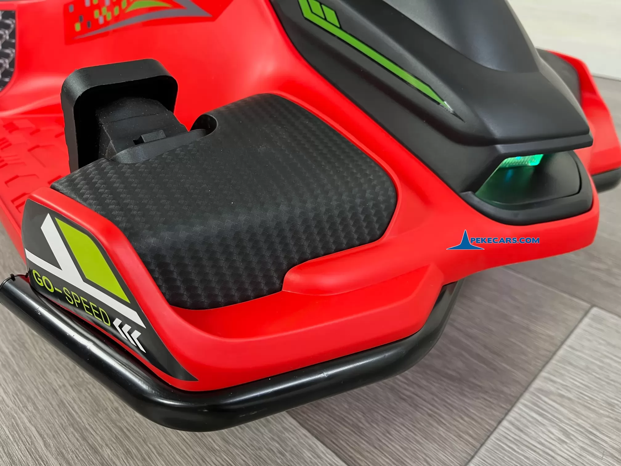 Drift Kart de derrapes GO-SPEED 24V rojo detalle frontal