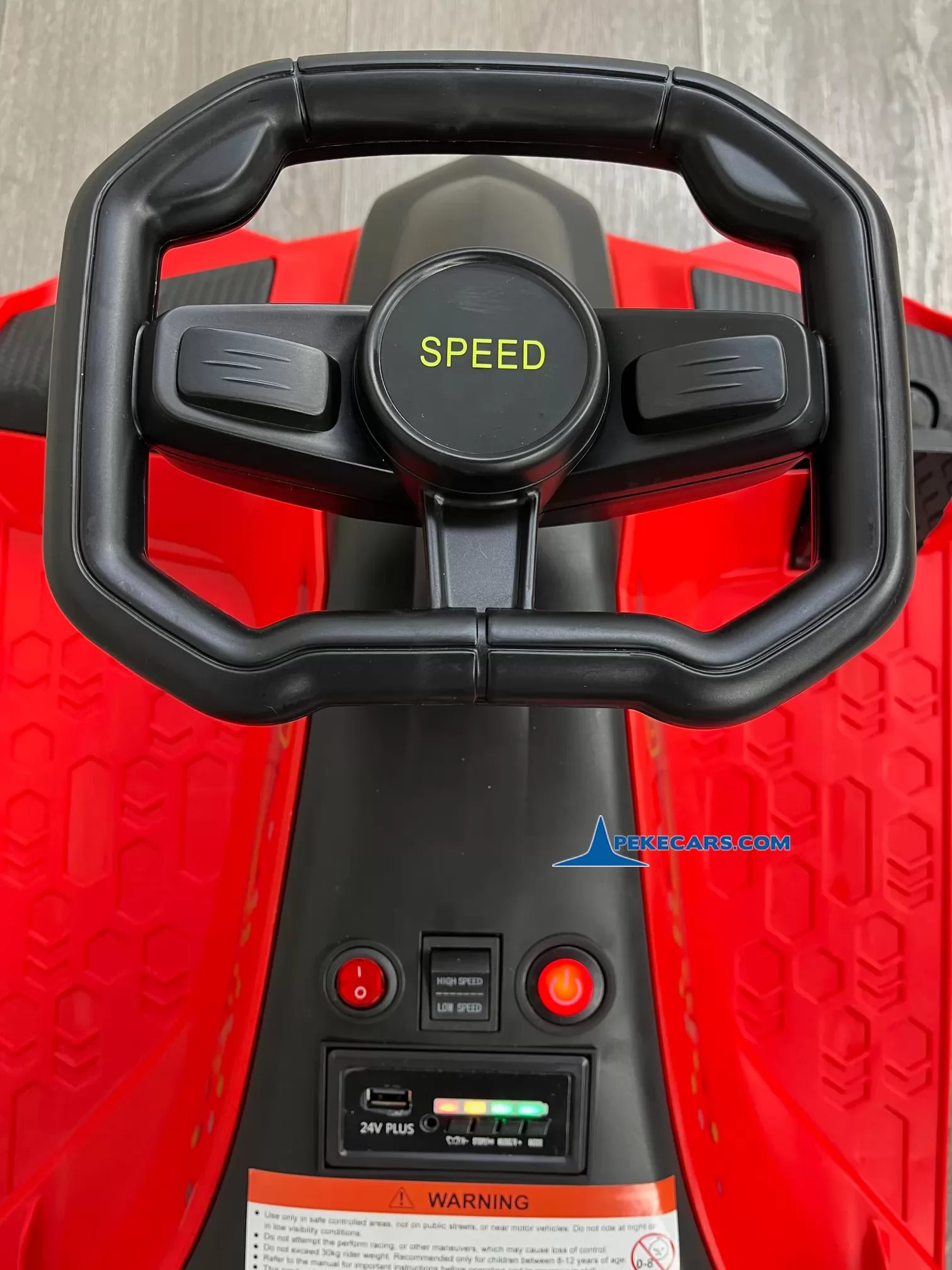 Drift Kart de derrapes GO-SPEED 24V rojo volante