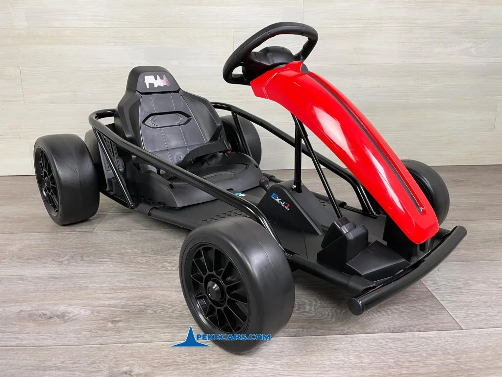Kart electrico FX-I rojo vista lado izquierdo