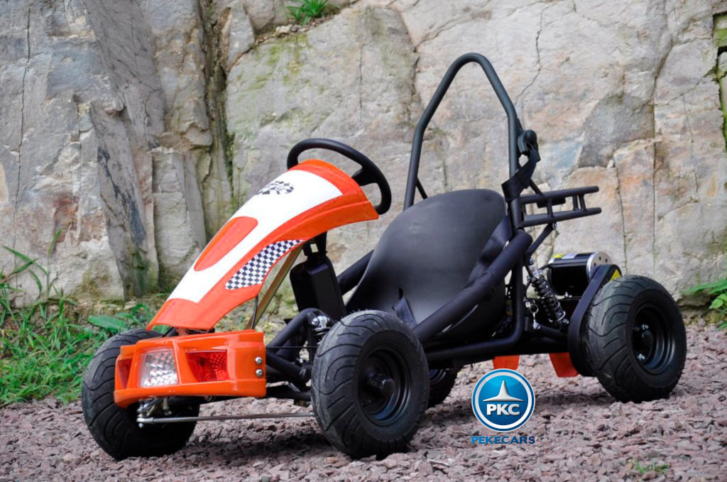kart eléctrico 500w 36v naranja pekecars