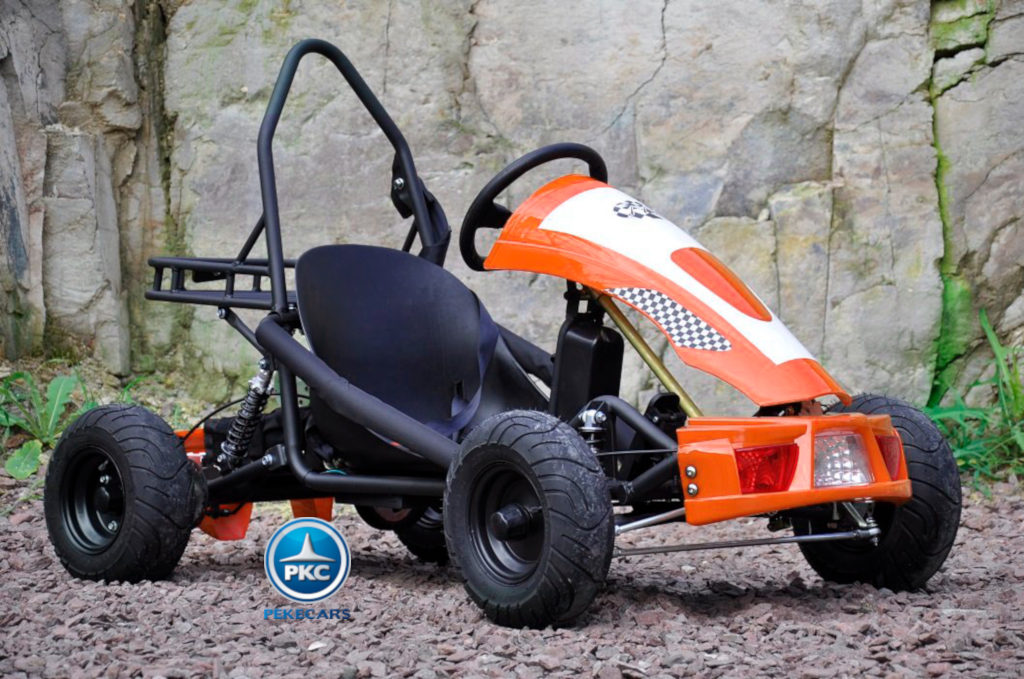 kart eléctrico 500w 36v naranja pekecars