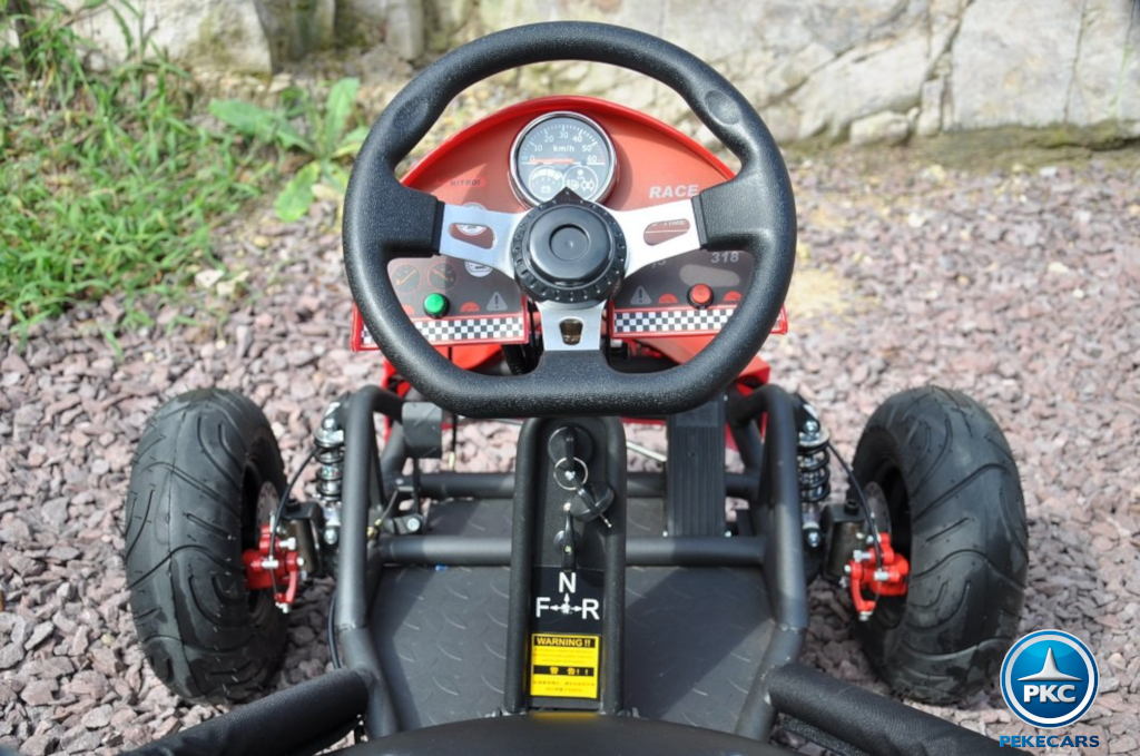kart eléctrico 500w 36v naranja pekecars