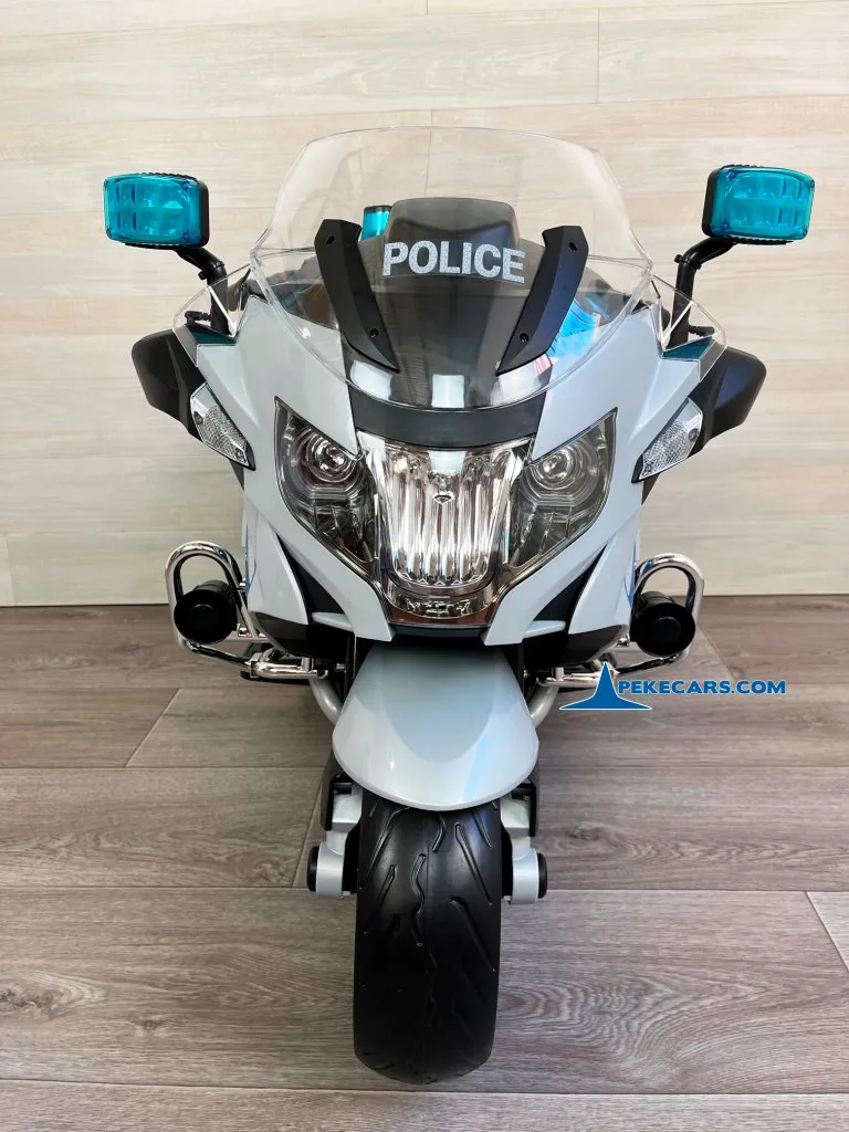 Moto de policia BMW R1200 para ninos frente