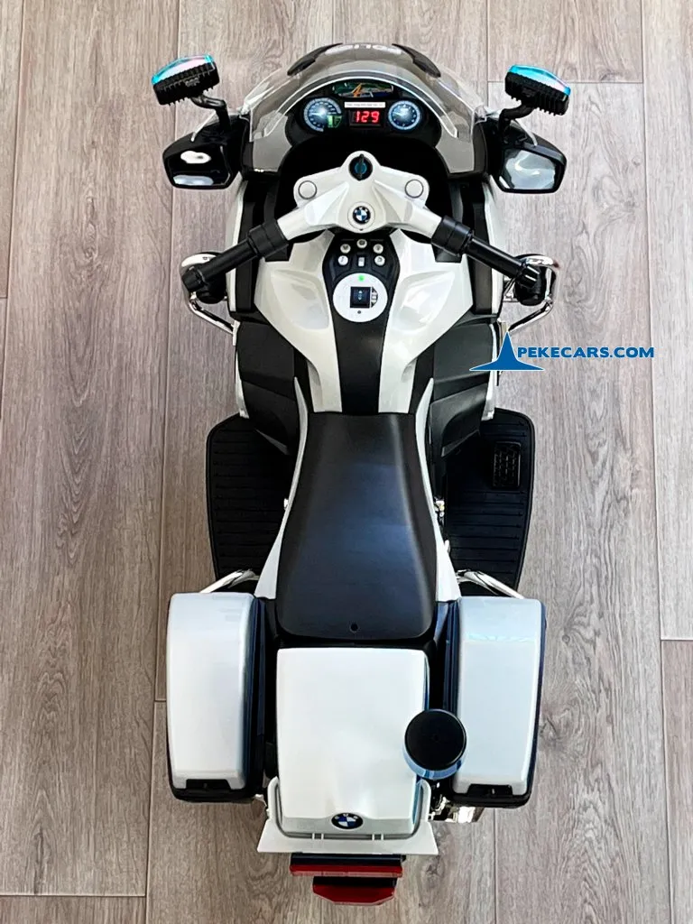 Moto de policia BMW R1200 detalle arriba