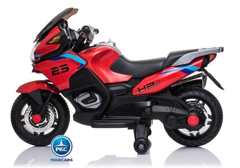 Moto eléctrica BMW Style 12V R1200 roja lateral