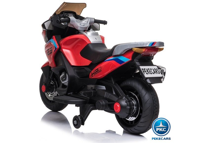 Moto eléctrica BMW Style 12V R1200 roja parte trasera