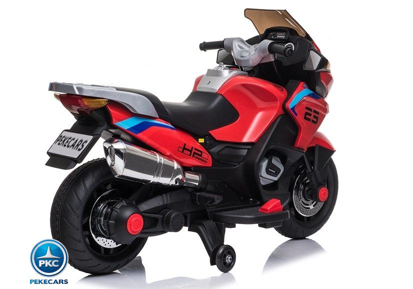 Moto eléctrica BMW Style 12V R1200 roja parte trasera invertida