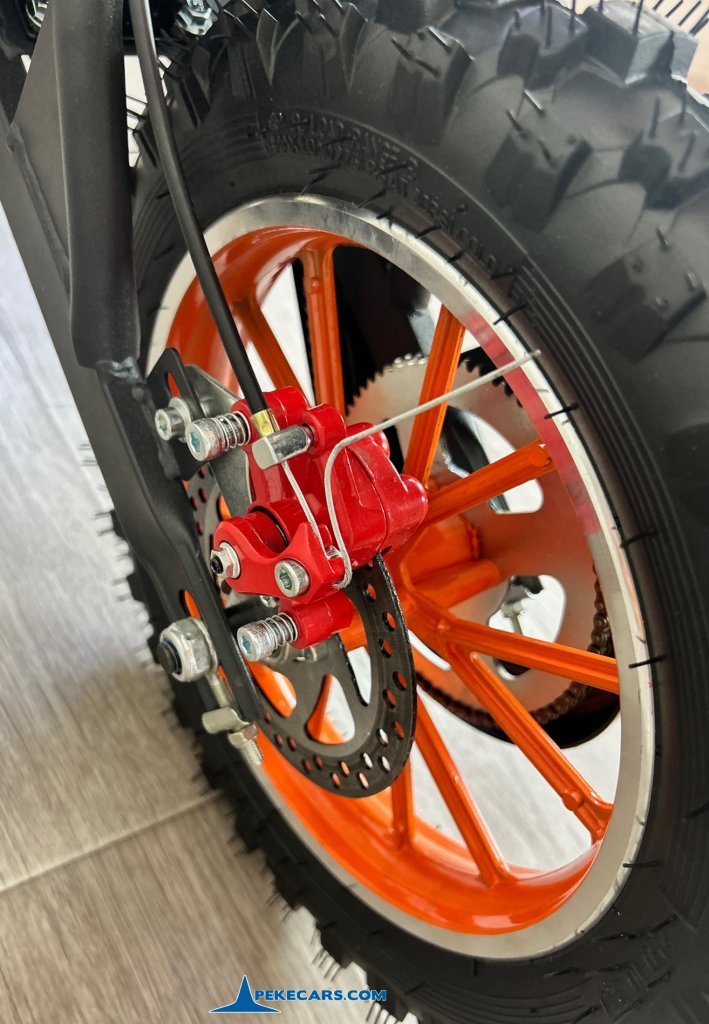 Moto electrica para niños Dirk 36V 800W Naranja rueda