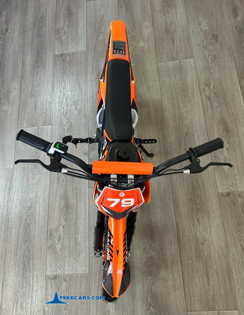Moto electrica para niños Dirk 36V 800W Naranja desde arriba