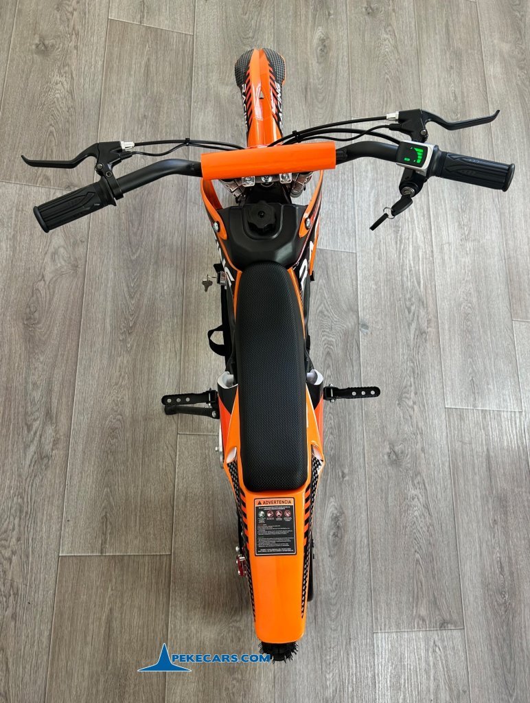 Moto electrica para niños Dirk 36V 800W Naranja vista aerea