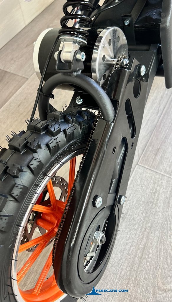 Moto electrica para niños Dirk 36V 800W Naranja amortiguadores