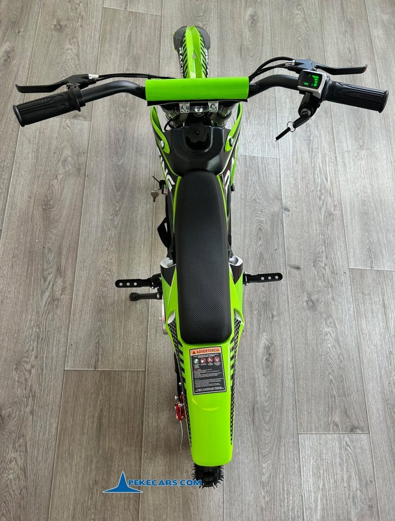 Moto electrica para niños Dirk 36V 800W Verde vista aérea