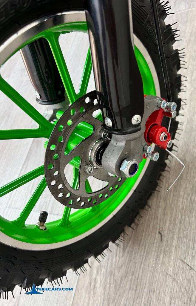 Moto electrica para niños Dirk 36V 800W Verde rueda