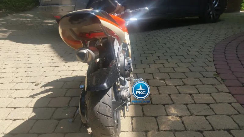 Moto ducati style naranja y blanca 36v