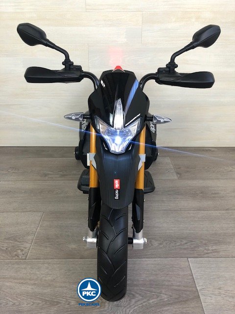 Moto aprilia dorsoduro 12v negra frontal