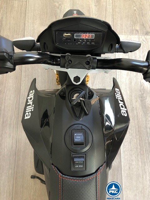 Moto aprilia dorsoduro 12v negra llaves