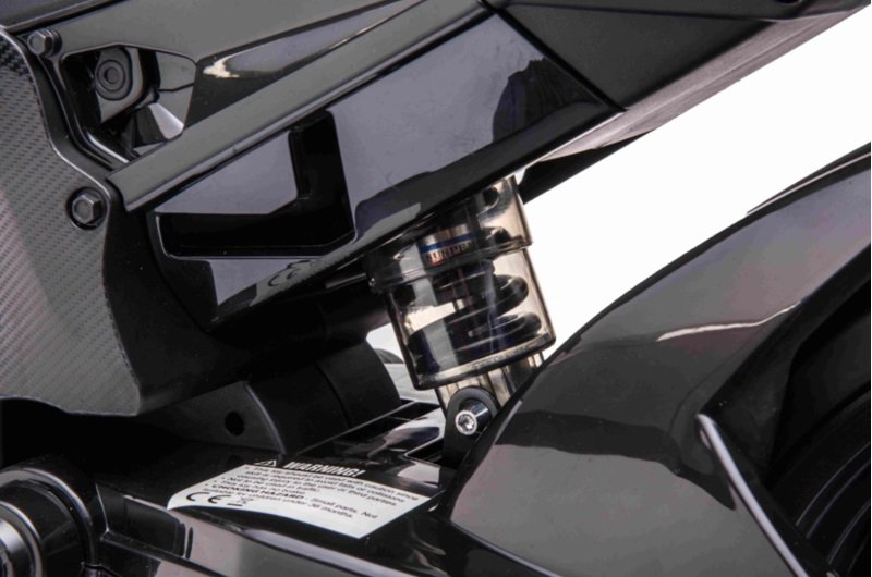 Moto eléctrica para niños BMW S1000RR BLANCA amortiguador