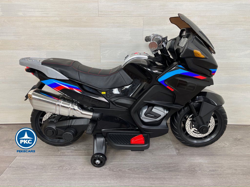 Moto eléctrica para niños BMW Style Negra lateral