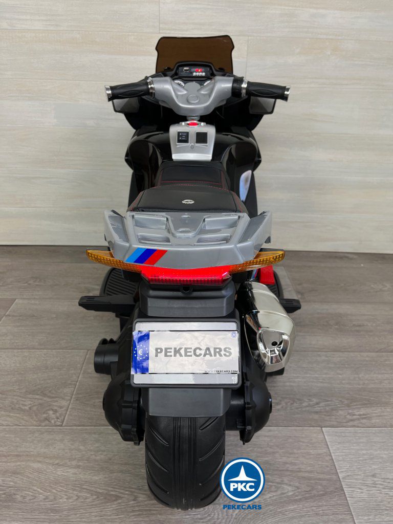 Moto eléctrica para niños BMW Style Negra atras