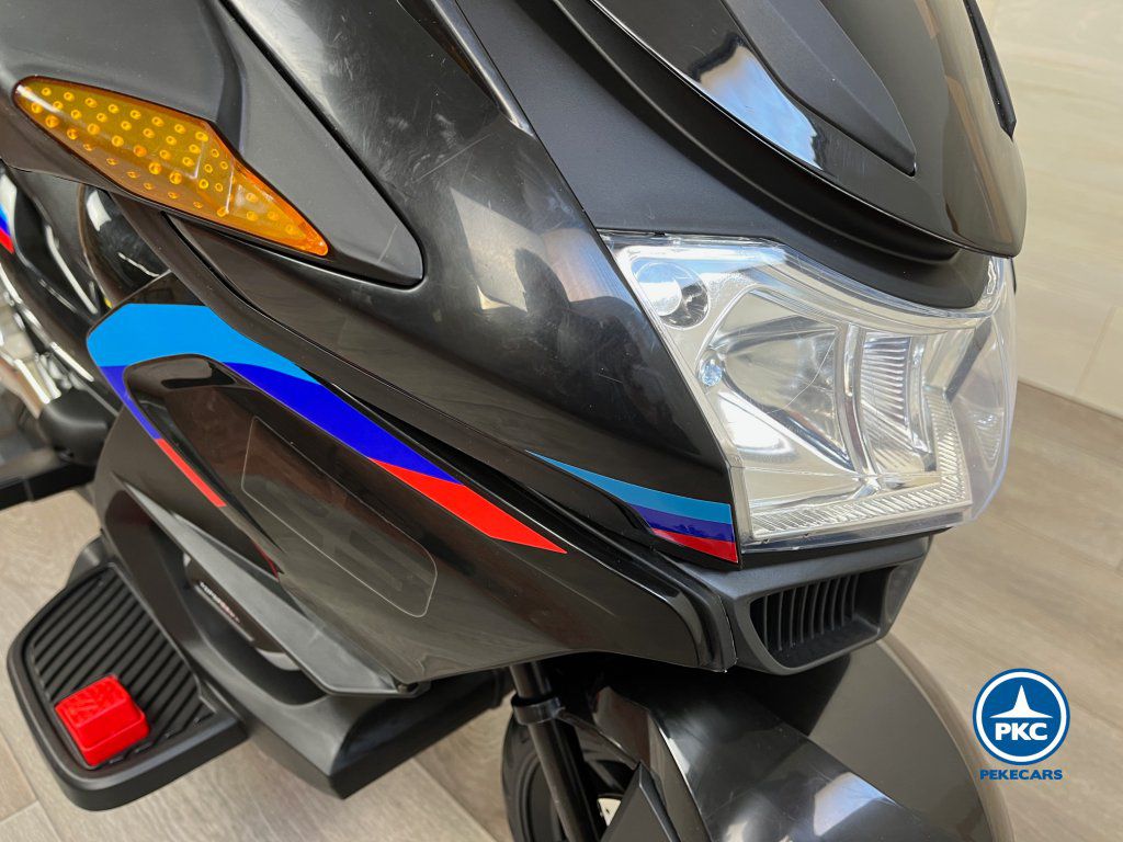 Moto eléctrica para niños BMW Style Negra faro led
