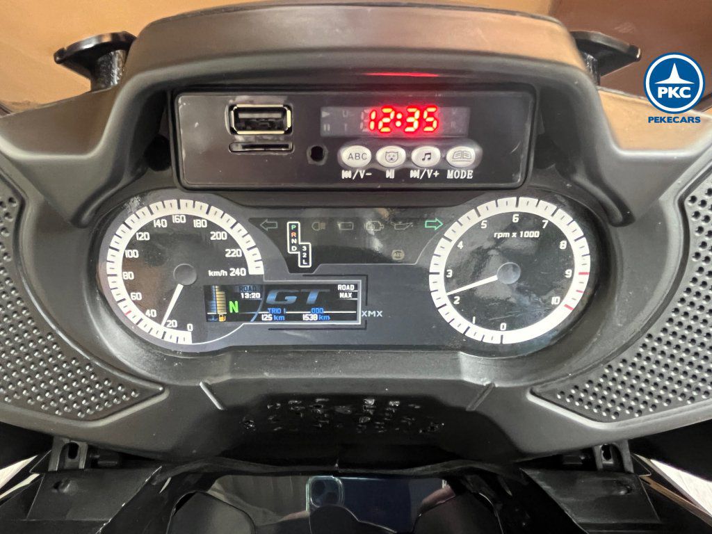 Moto eléctrica para niños BMW Style Negra velocimetro