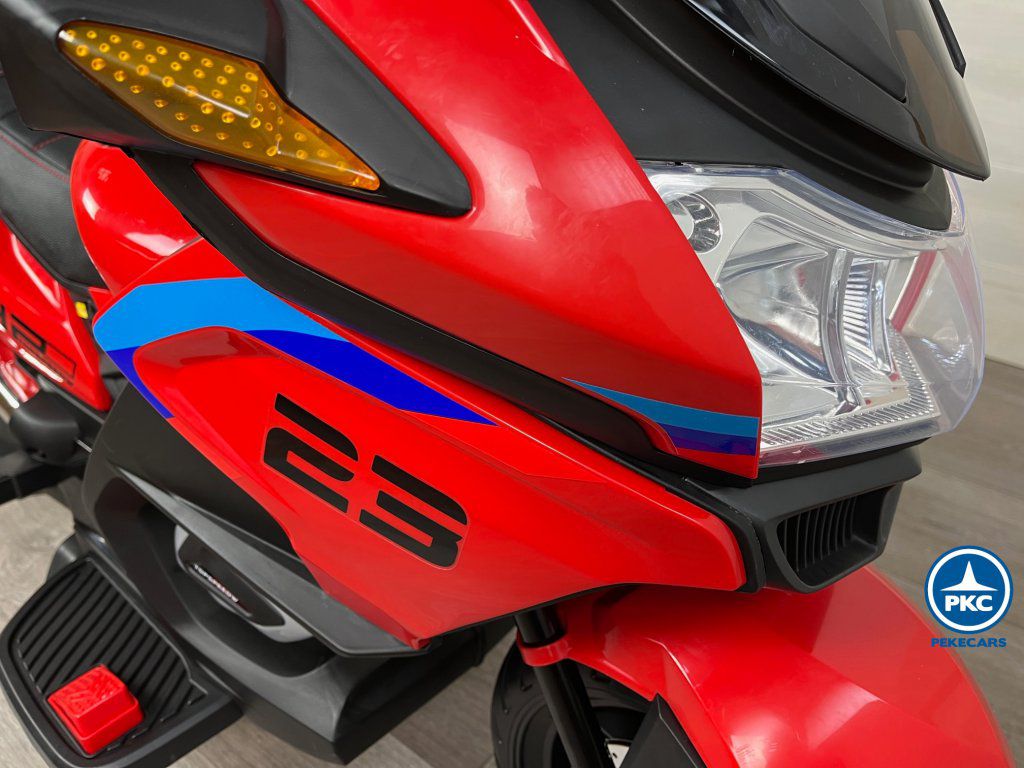 Moto eléctrica para niños BMW Style 12V R1200 roja faro led