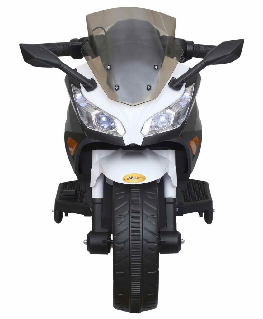 Moto de carreras blanca special edition