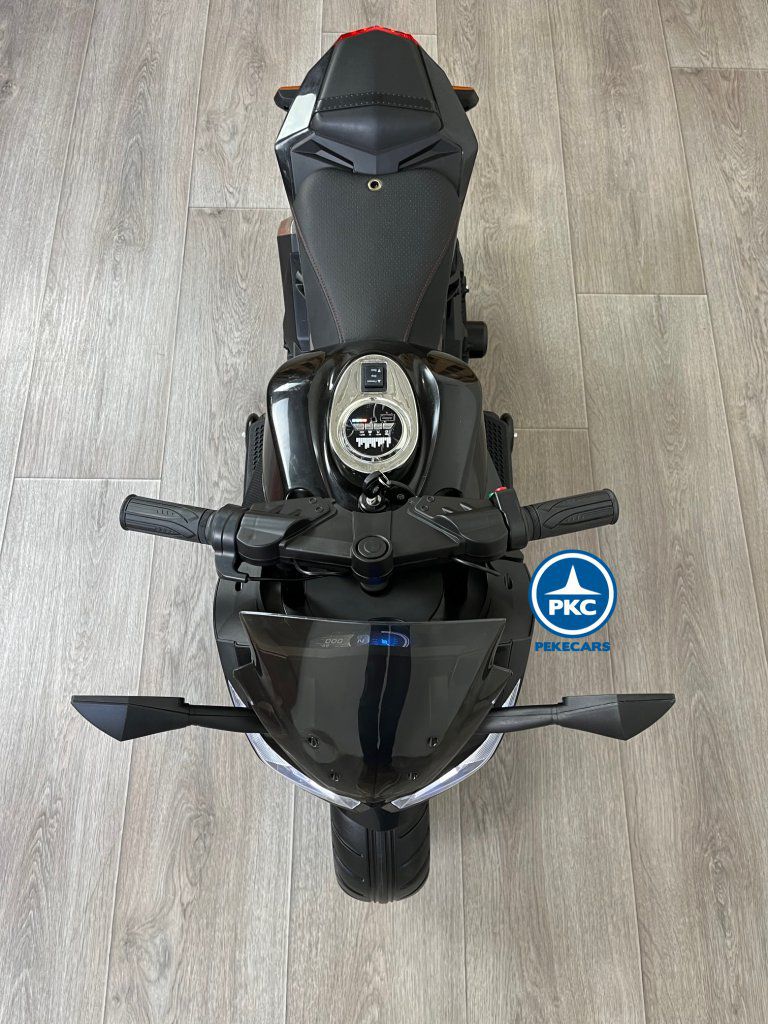 Moto de carreras negra special edition a batería para niños