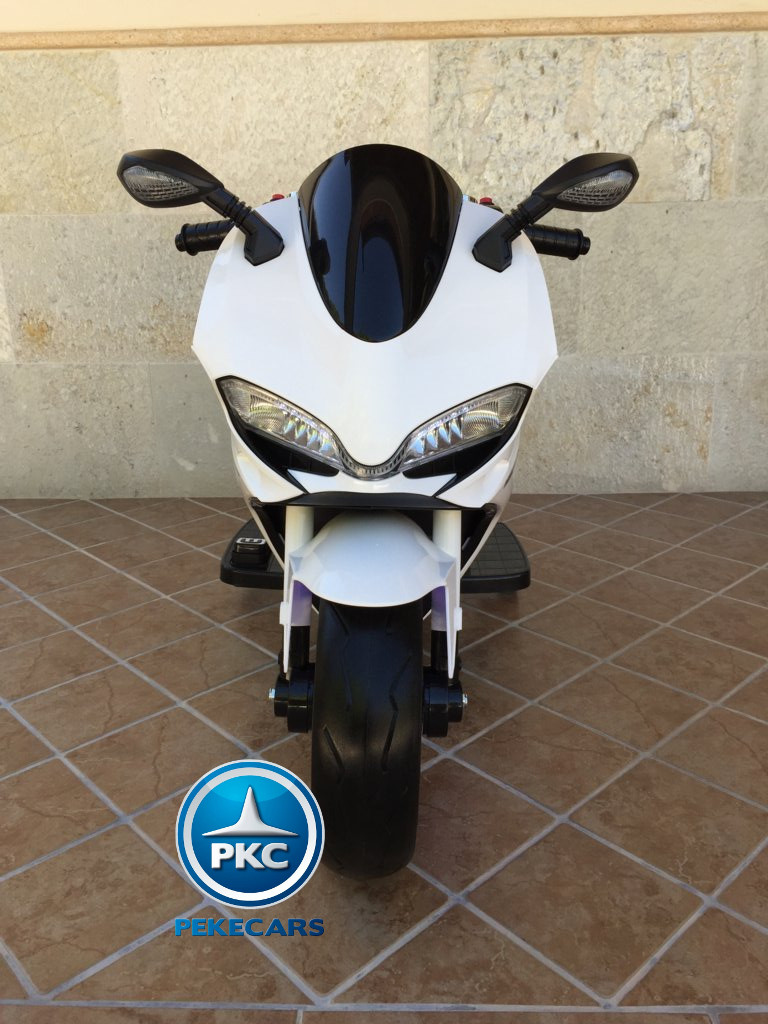 MOTO DUCATI STYLE 12V BLANCA FRONTAL2