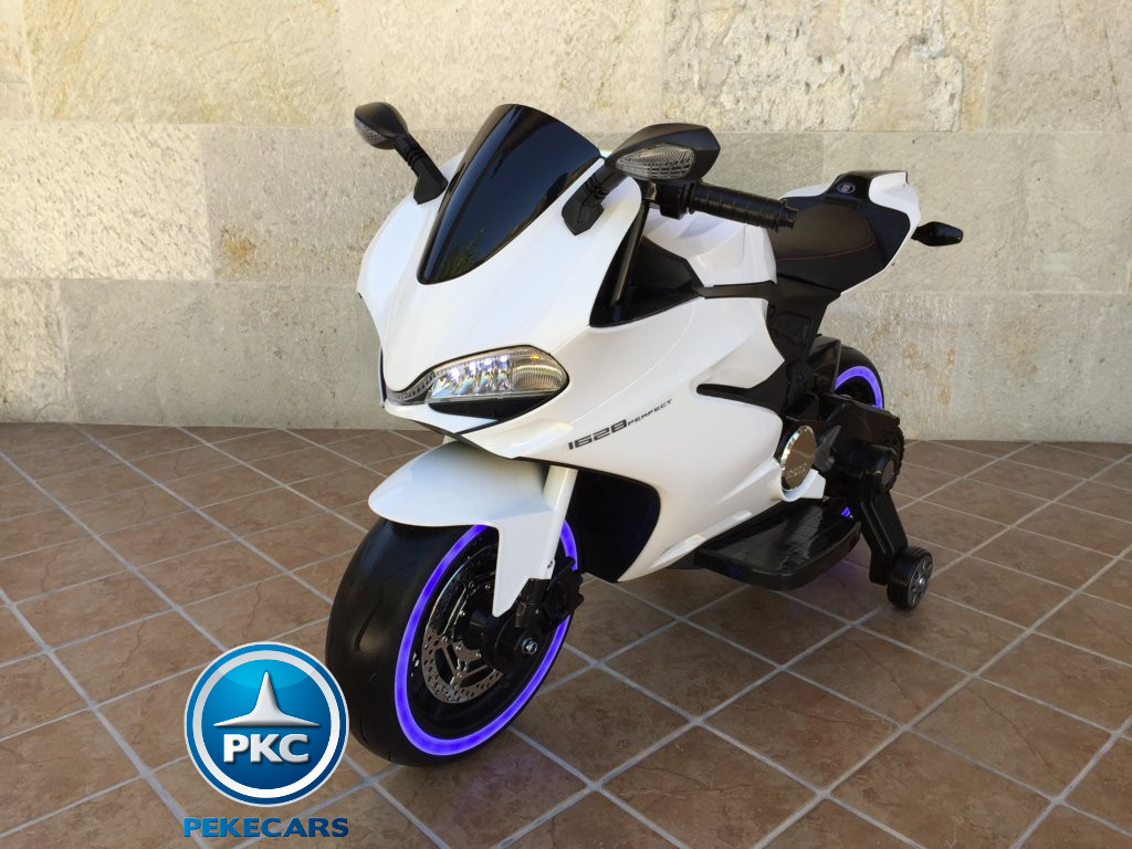 MOTO DUCATI STYLE 12V BLANCA FRONTAL1
