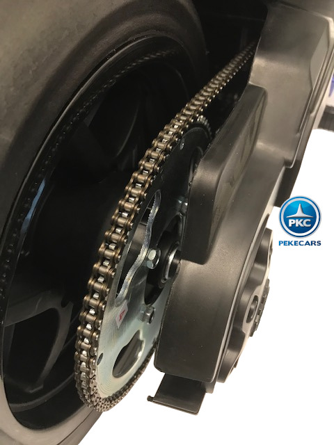 Moto de carreras estilo Ducati 24V Azul cadena