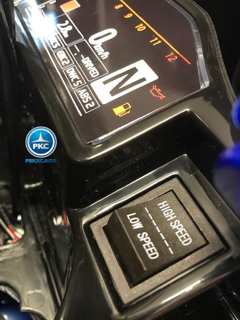 Moto de carreras estilo Ducati 24V Azul interruptor velocidad