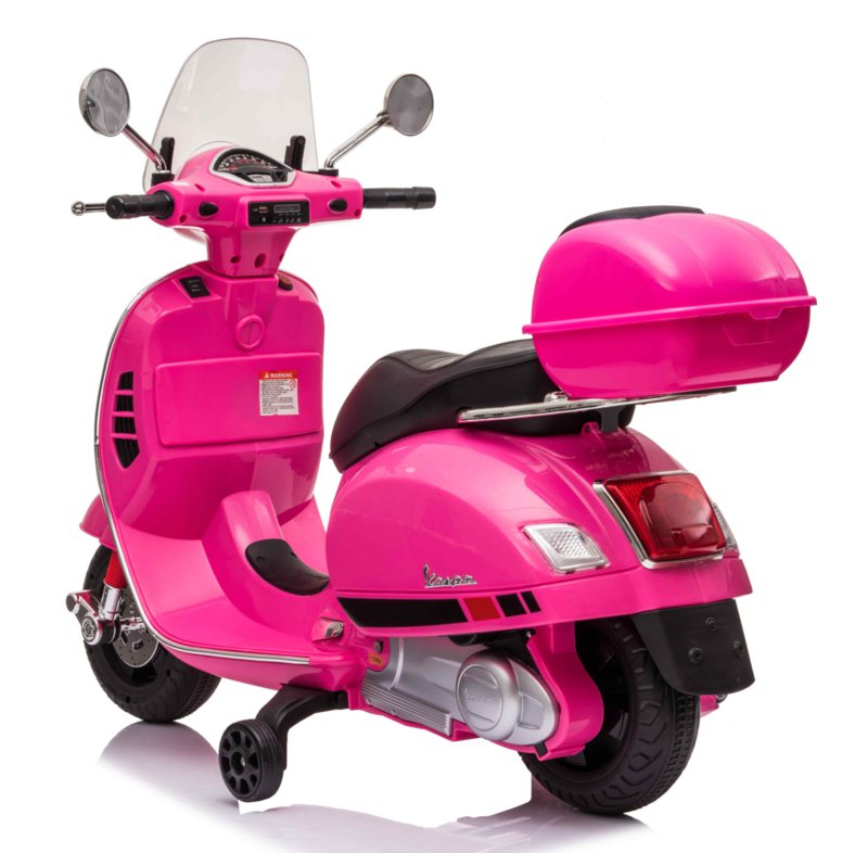 Moto Vespa GTS-S 12V rosa 3/4 trasera