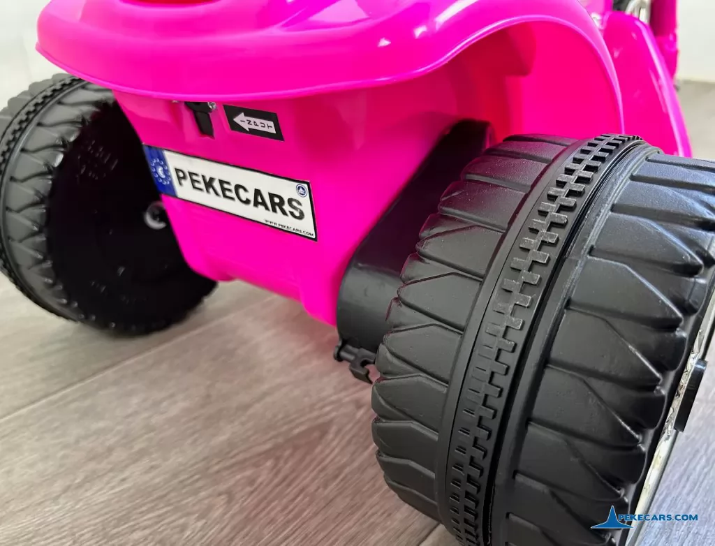 Trimoto electrica para niños de policia 6V Rosa ruedas