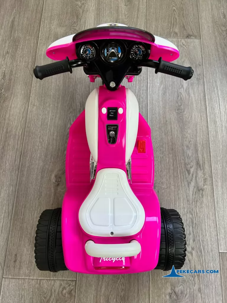 Trimoto electrica para niños de policia 6V Rosa aerea