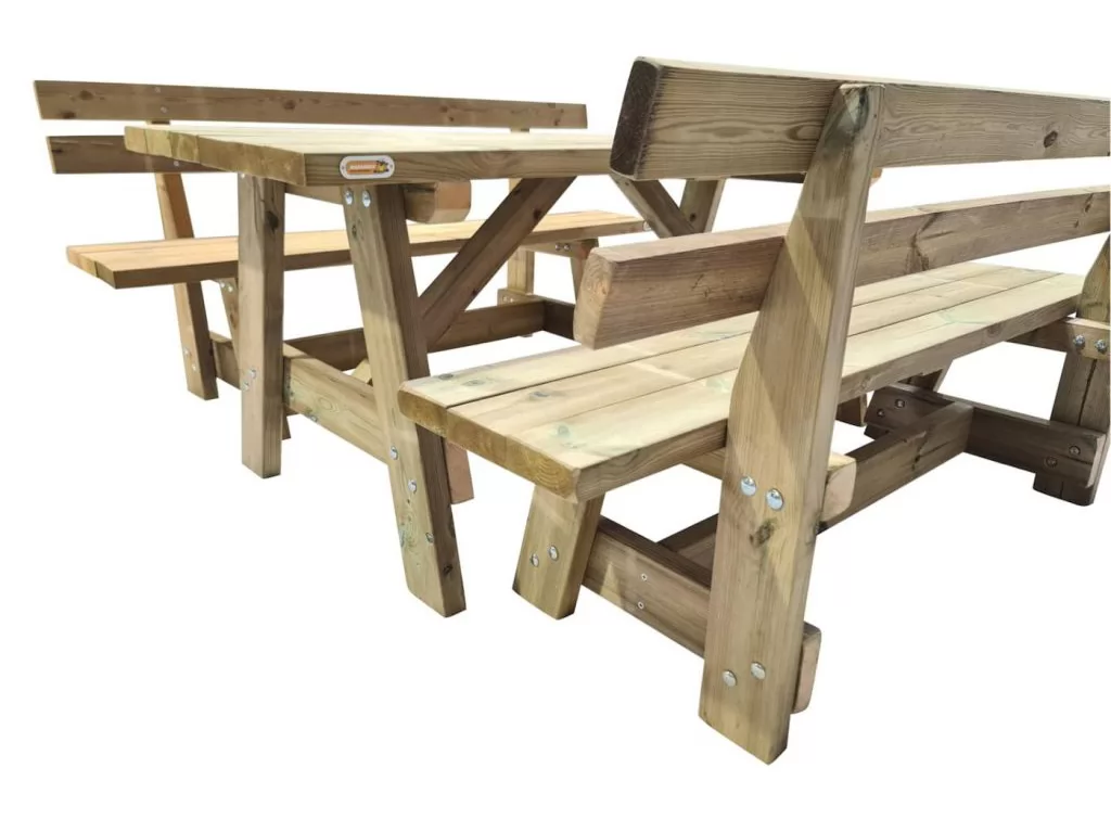 Conjunto Zurich con bancos Vic Horeca - trasera